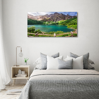 Foto auf Acryl Das Meeresauge der Tatra-Berge