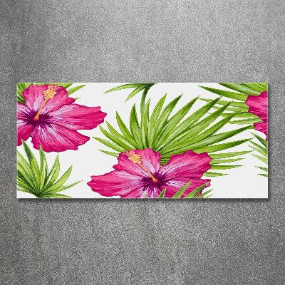 Acrylbild Fotodruck Hawaiianische Blumen
