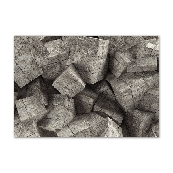 Bild auf Acrylglas Betonwürfel
