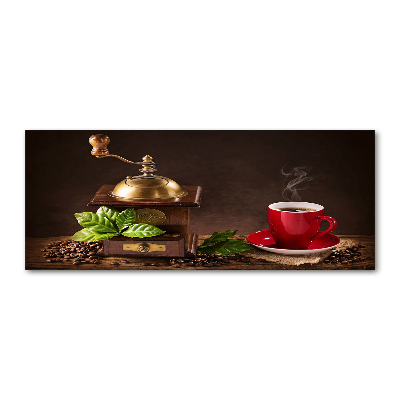 Foto auf Acryl Kaffee und Kaffeemühle