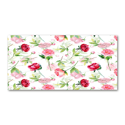 Bild auf Acrylglas Rosa Pfingstrosen