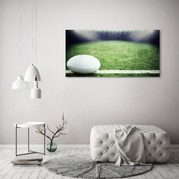 Acrylbild Fotodruck Rugbyball