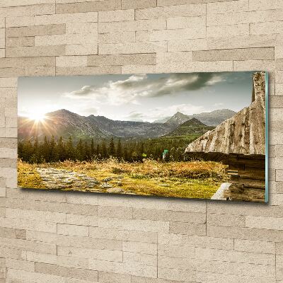 Bild auf Acrylglas Haus in den Bergen