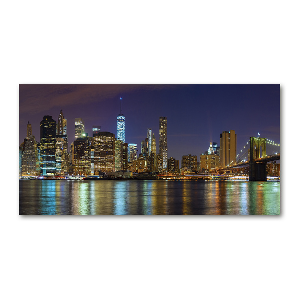 Acrylglas-Druck Manhattan bei Nacht
