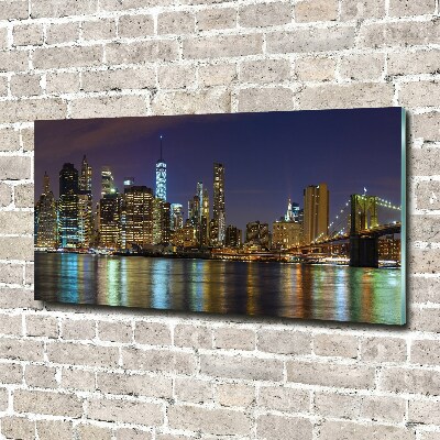 Acrylglas-Druck Manhattan bei Nacht
