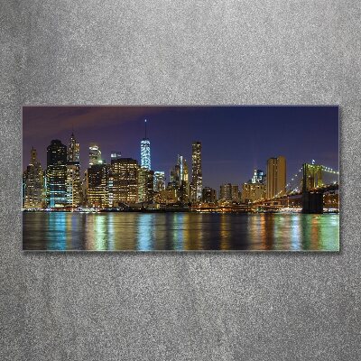 Acrylglas-Druck Manhattan bei Nacht