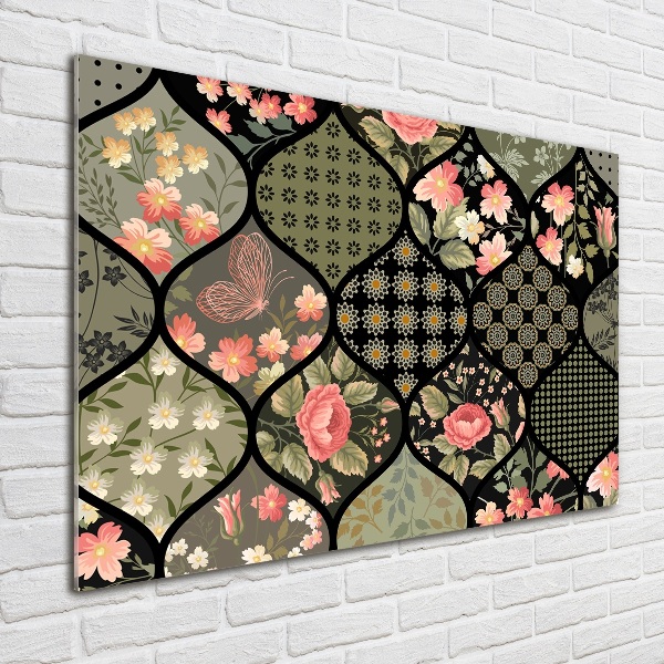 Foto auf Acryl Blumenmuster