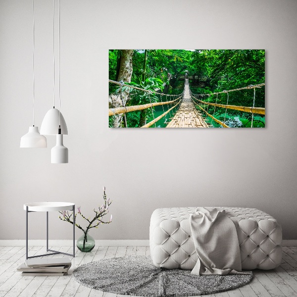 Foto auf Acryl Brücke durch den Tropenwald
