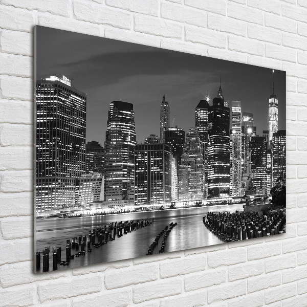 Bild auf Acrylglas Manhattan bei Nacht