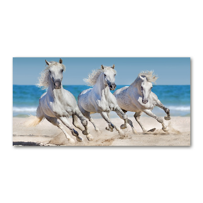 Acrylglas-Druck Strand von White Horses