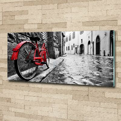 Acrylglas-Druck Rotes Fahrrad