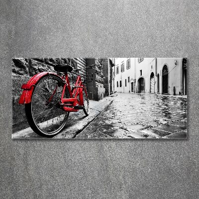Acrylglas-Druck Rotes Fahrrad