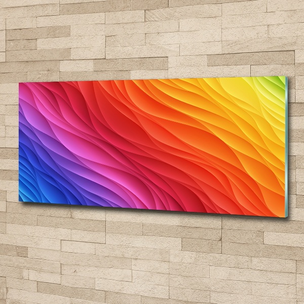 Acrylbild Fotodruck Bunte Wellen