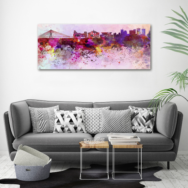 Acrylbild Fotodruck Buntes Warschau