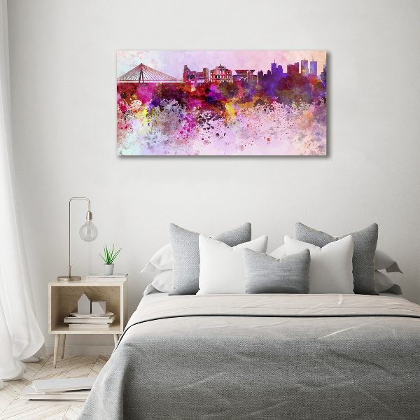 Acrylbild Fotodruck Buntes Warschau