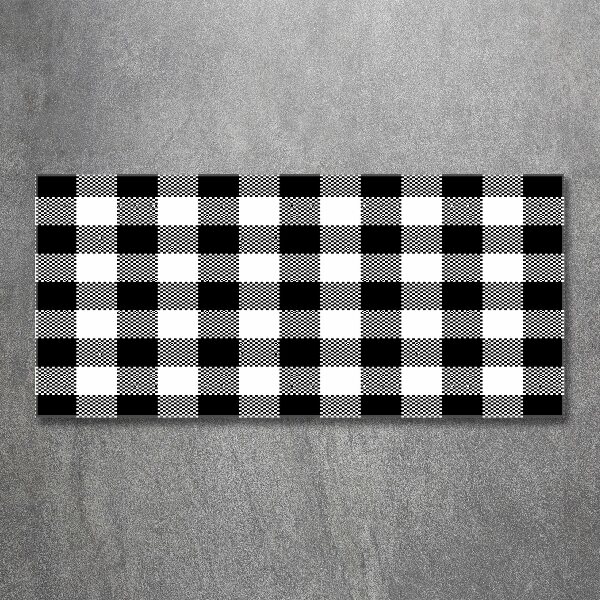 Acrylbild Fotodruck Schwarz-weiß kariert