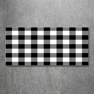 Acrylbild Fotodruck Schwarz-weiß kariert