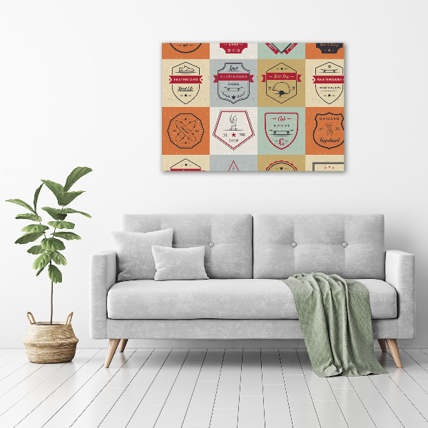 Acrylbild Fotodruck Skateboard-Schilder