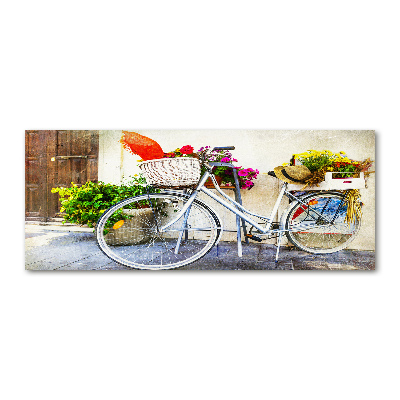 Bild auf Acrylglas Weißes Fahrrad