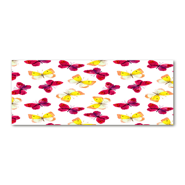 Acrylglas-Druck Schmetterlinge und Blumen