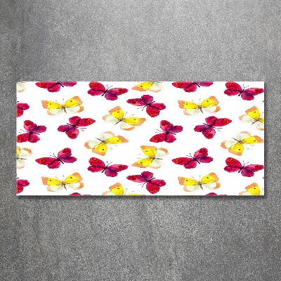 Acrylglas-Druck Schmetterlinge und Blumen