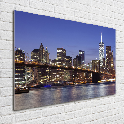 Acrylglas-Druck Manhattan bei Nacht