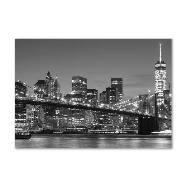 Acrylbild Fotodruck Manhattan bei Nacht