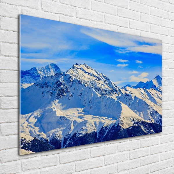 Acrylglas-Druck Die Alpen im Winter