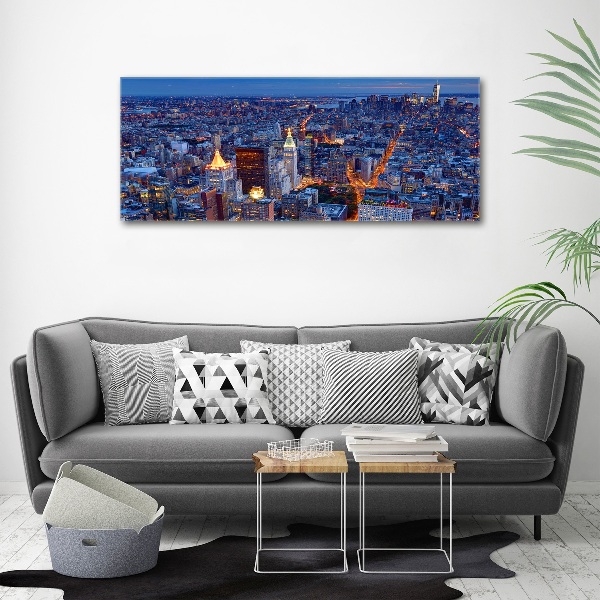 Bild auf Acrylglas Manhattan bei Nacht