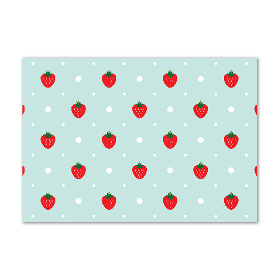 Acrylglas-Druck Erdbeersymbole