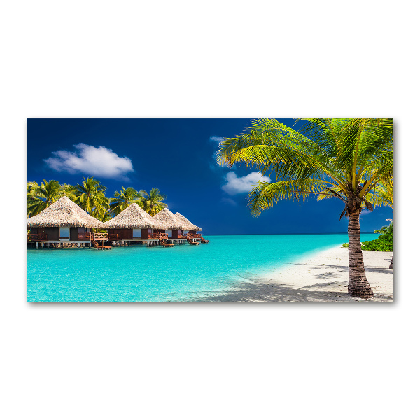 Bild auf Acrylglas Malediven Bungalows
