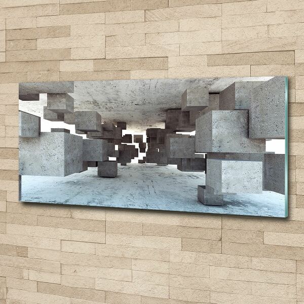 Acrylglas-Druck Würfel aus Beton