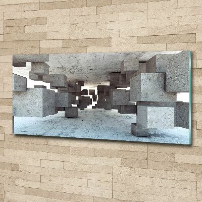 Acrylglas-Druck Würfel aus Beton