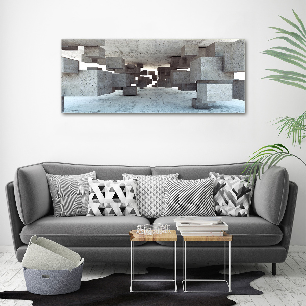 Acrylglas-Druck Würfel aus Beton