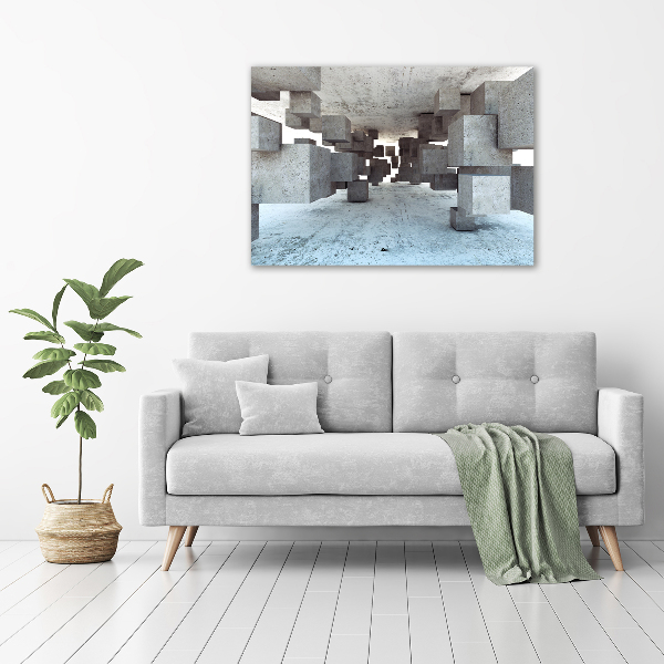 Acrylglas-Druck Würfel aus Beton