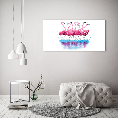 Acrylglas-Druck Flamingos