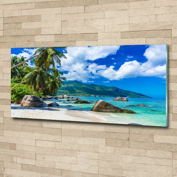 Acrylglas-Druck Strand der Seychellen