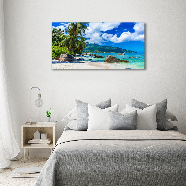Acrylglas-Druck Strand der Seychellen