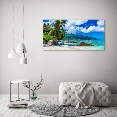 Acrylglas-Druck Strand der Seychellen