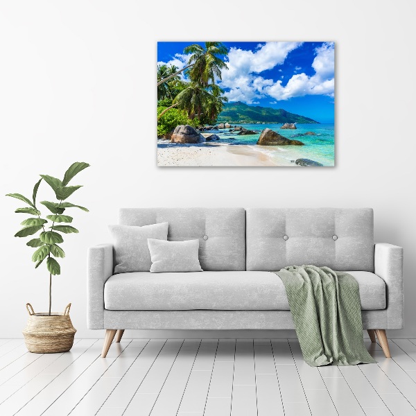 Acrylglas-Druck Strand der Seychellen