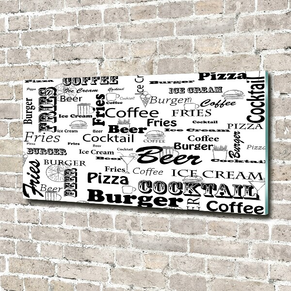 Foto auf Acryl Speisekarte