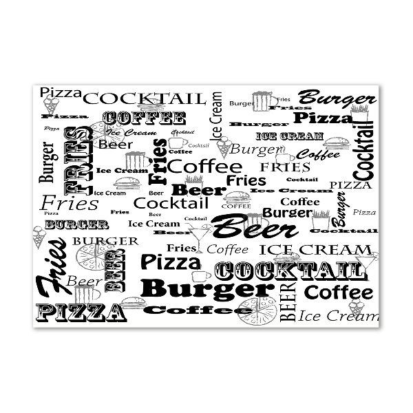 Foto auf Acryl Speisekarte