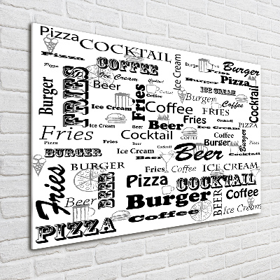 Foto auf Acryl Speisekarte