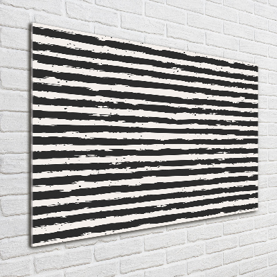 Acrylbild Fotodruck Schwarz-weiße Streifen