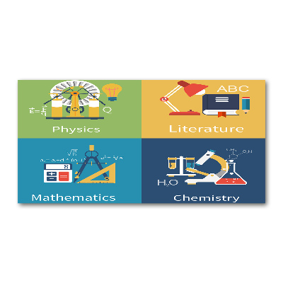 Bild auf Acrylglas Schulfächer