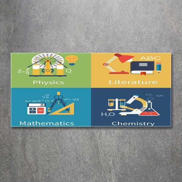 Bild auf Acrylglas Schulfächer
