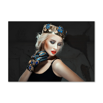 Acrylglas-Druck Frau mit Krone