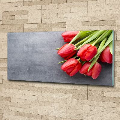 Foto auf Acryl Rote Tulpen