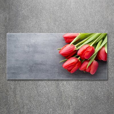 Foto auf Acryl Rote Tulpen