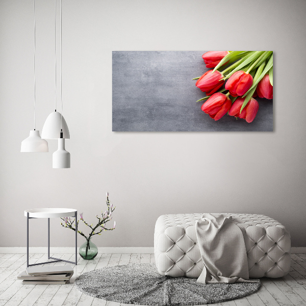 Foto auf Acryl Rote Tulpen